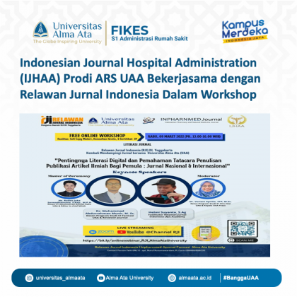 Workshop IJHAA Prodi ARS UAA Bekerjasama Dengan RJI (Relawan Jurnal Indonesia)