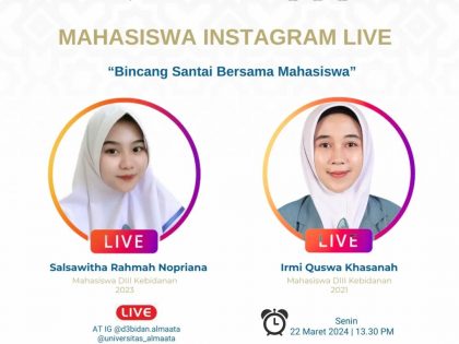 Instagram Live “Bincang Santai Bersama Mahasiswa”