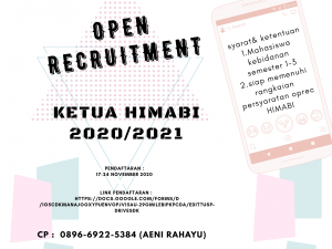 Open Recruitmen Ketua HIMABI 2020/2021