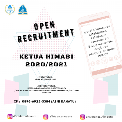 Open Recruitmen Ketua HIMABI 2020/2021