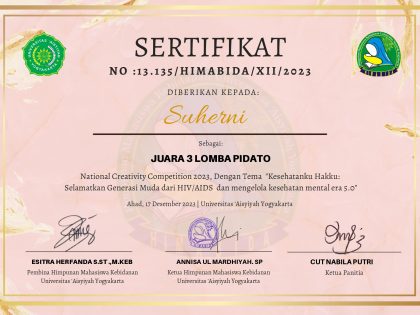 Juara 3 Lomba Pidato Nasional