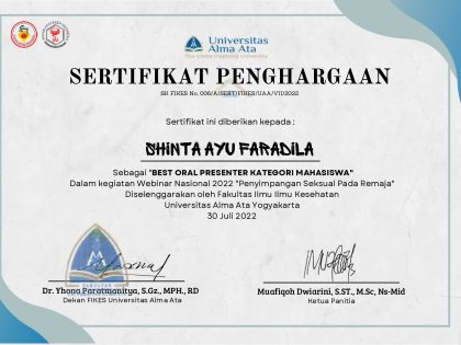 Juara Best Oral Presentasi Nasional