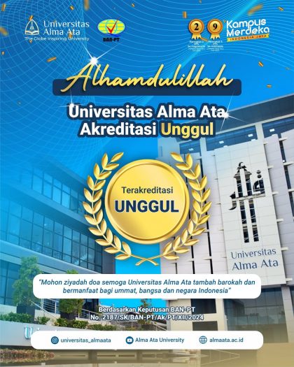 Alhamdulillah, Universitas Alma Ata (UAA) Terakreditasi Unggul!